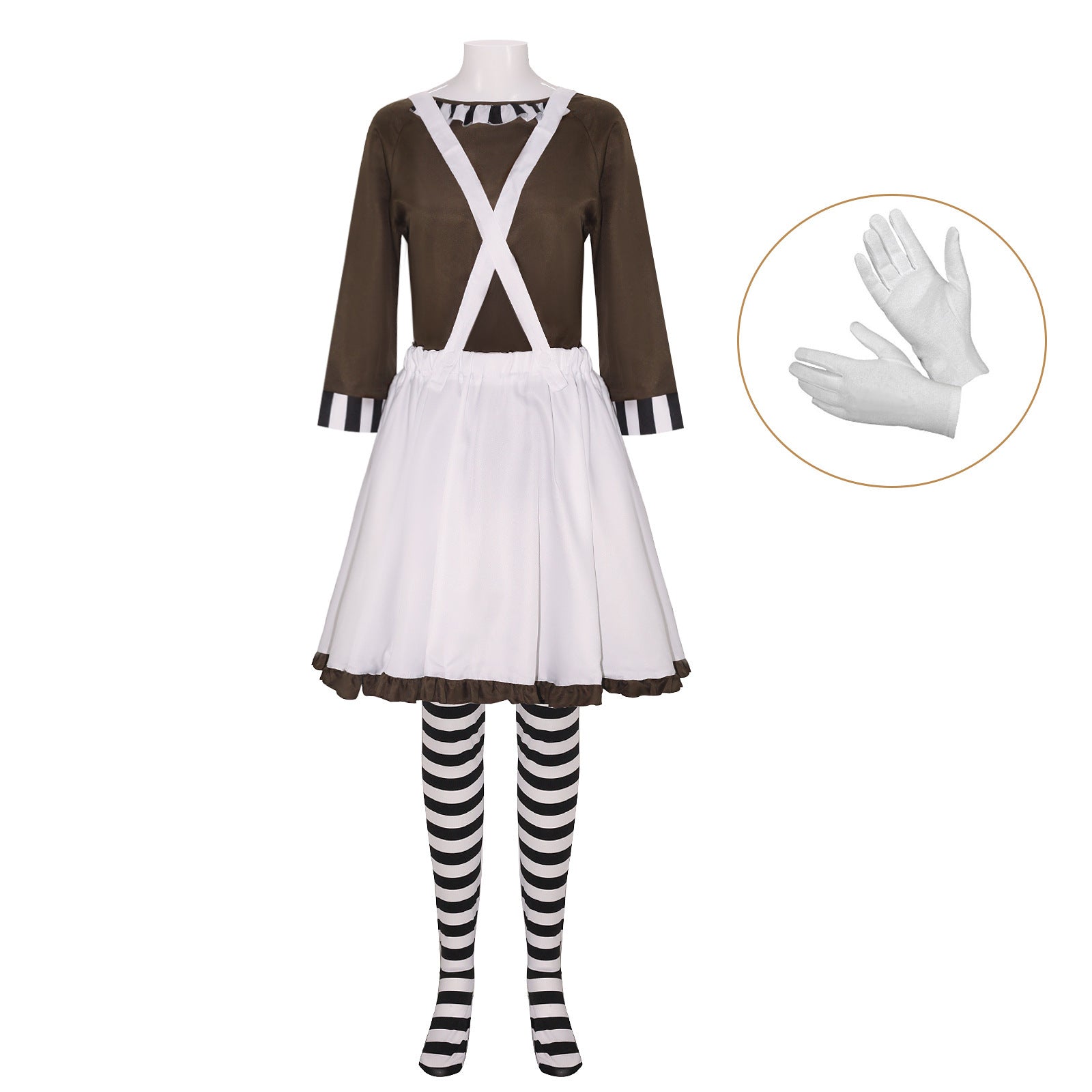 Charlie and the Chocolate Factory Cosplay Costume Chocolate Man Clown Series Halloween Performance Outfit for Men Charlie and the Chocolate Factory Cosplay Costume Chocolate Man Clown Series Halloween Performance Outfit for Men