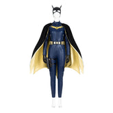 2022 Batgirl Cosplay Costume - Barbara Gordon Superhero Blue Jumpsuit Battle Suit with Cape - Coscosmos