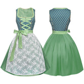 2025 Cross - border European and American German Oktoberfest Bavarian Dress Lace Color Block Women's Dress Performance Costume - Coscosmos