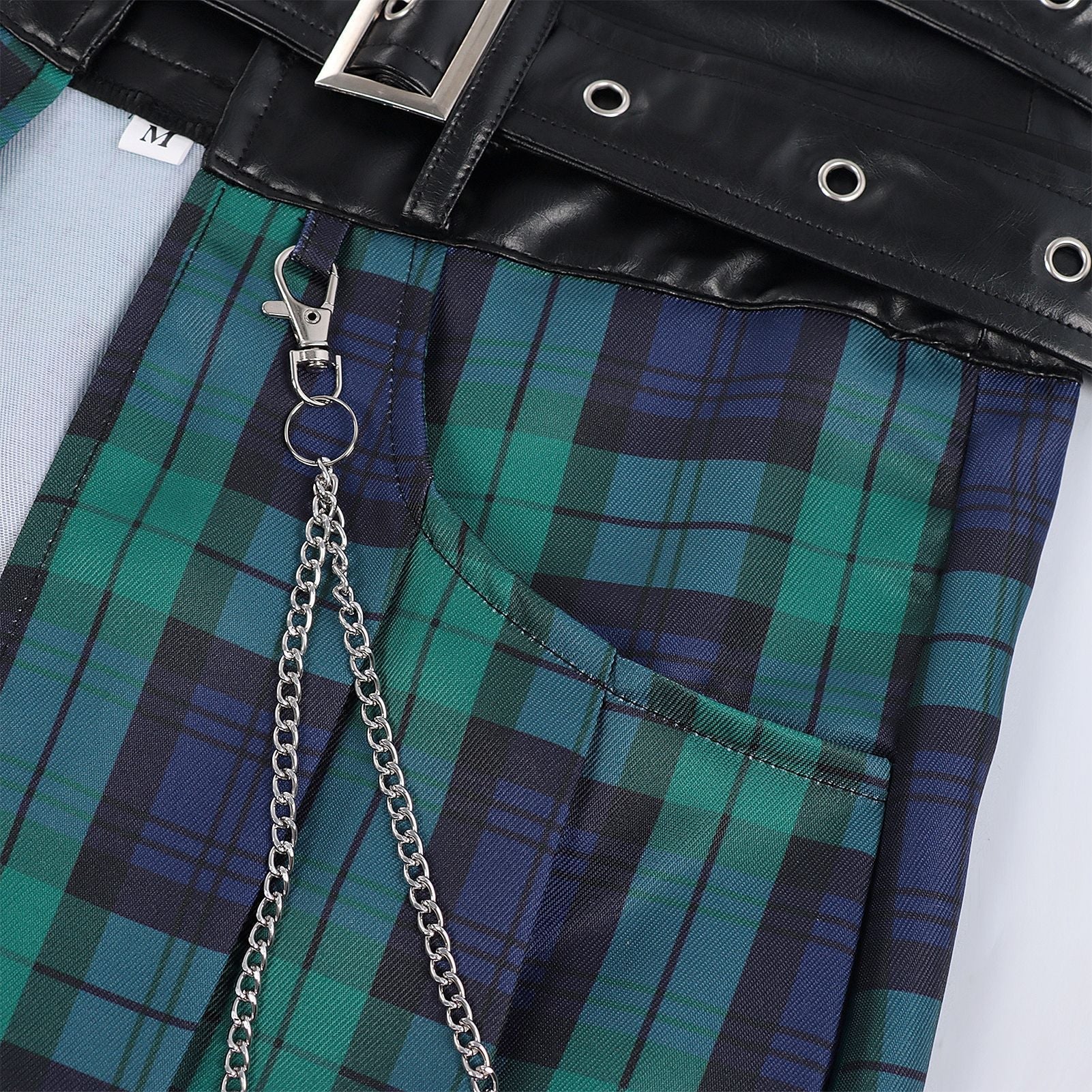2025 Europe and America Original Medieval Dark Rock Gothic Plaid Skirt for Men - Ashes Plaid Skirt - Coscosmos 2025 Europe and America Original Medieval Dark Rock Gothic Plaid Skirt for Men - Ashes Plaid Skirt - Coscosmos