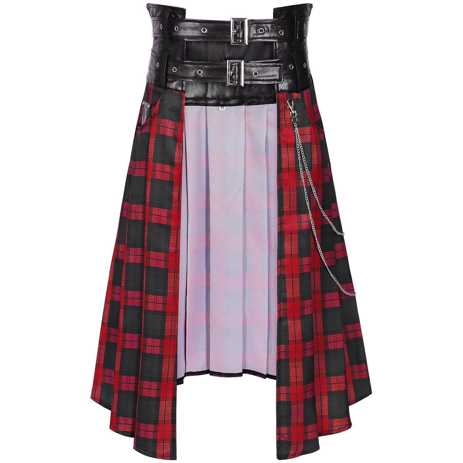 2025 Europe and America Original Medieval Dark Rock Gothic Plaid Skirt for Men - Ashes Plaid Skirt - Coscosmos 2025 Europe and America Original Medieval Dark Rock Gothic Plaid Skirt for Men - Ashes Plaid Skirt - Coscosmos
