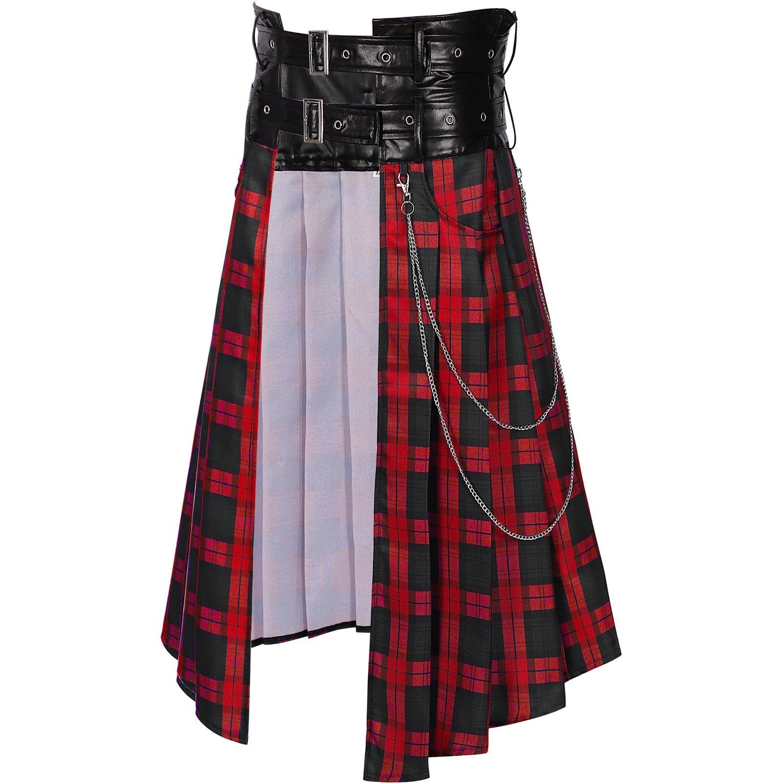 2025 Europe and America Original Medieval Dark Rock Gothic Plaid Skirt for Men - Ashes Plaid Skirt - Coscosmos 2025 Europe and America Original Medieval Dark Rock Gothic Plaid Skirt for Men - Ashes Plaid Skirt - Coscosmos