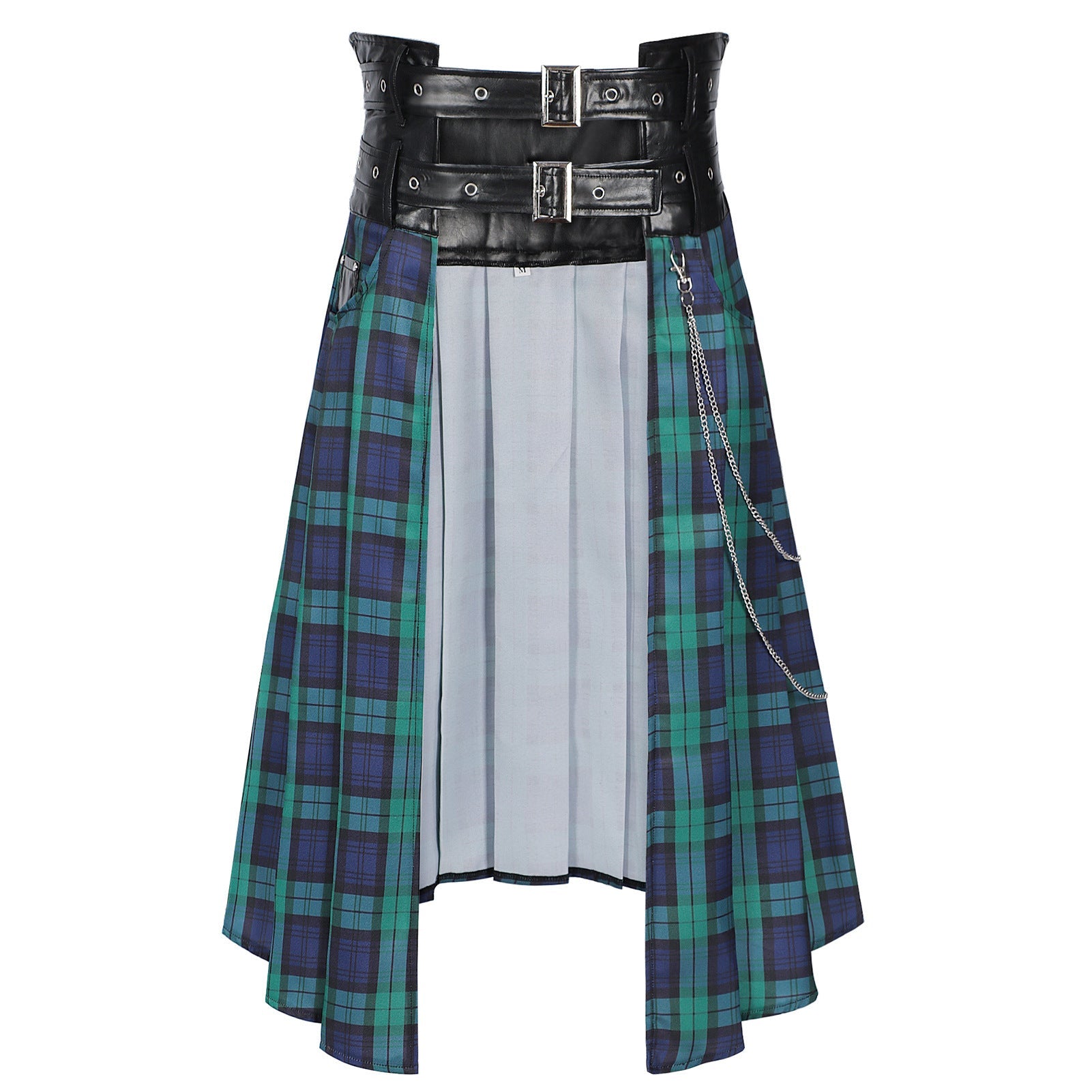 2025 Europe and America Original Medieval Dark Rock Gothic Plaid Skirt for Men - Ashes Plaid Skirt - Coscosmos 2025 Europe and America Original Medieval Dark Rock Gothic Plaid Skirt for Men - Ashes Plaid Skirt - Coscosmos