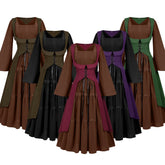 2025 European Medieval Victorian Era Lace - Trimmed Dress Cosplay Costume - Coscosmos