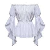 2025 New Best - Seller Women's Sexy Off - Shoulder Pleated Casual Loose One - Shoulder Top - Coscosmos