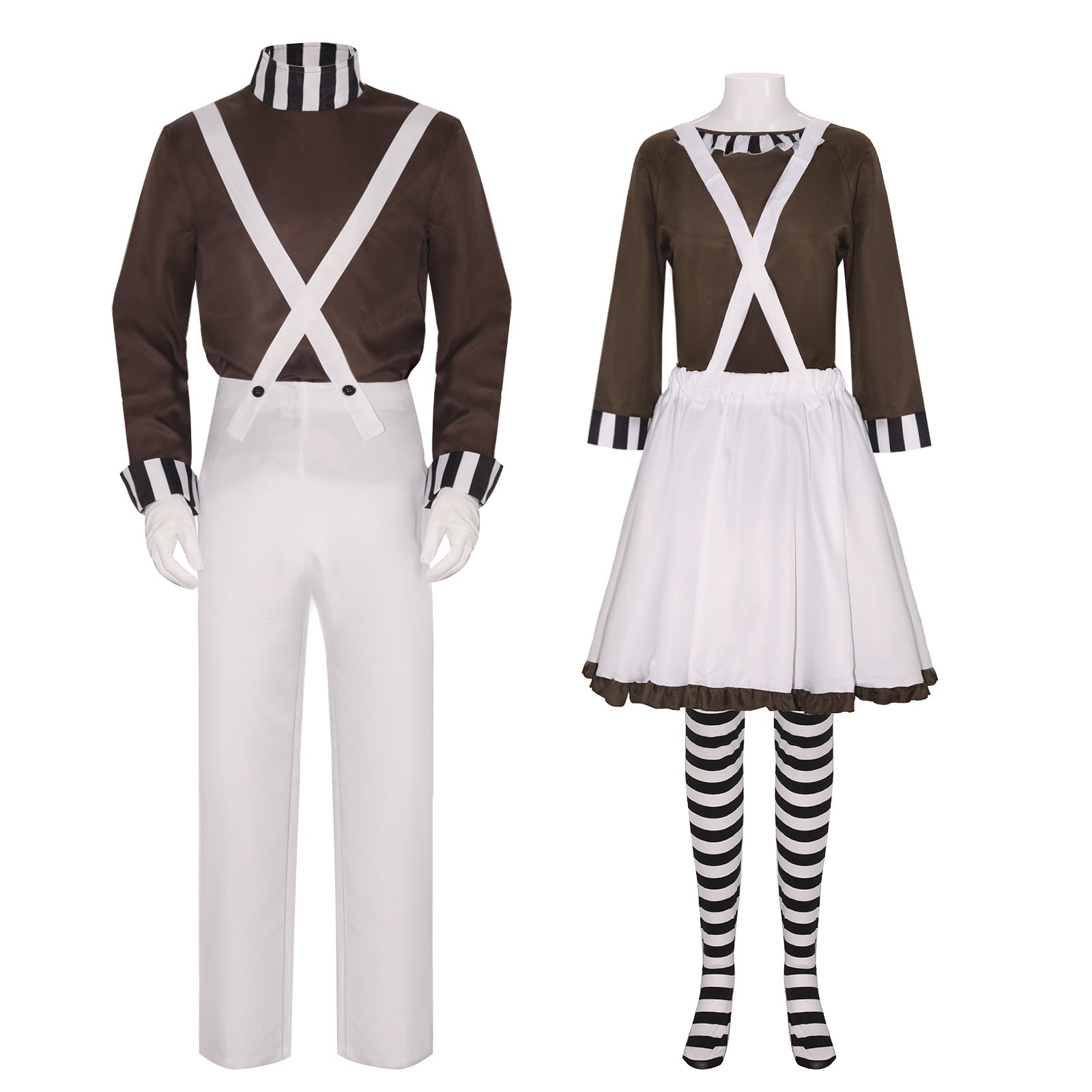 Charlie and the Chocolate Factory Cosplay Costume Chocolate Man Clown Series Halloween Performance Outfit for Men Charlie and the Chocolate Factory Cosplay Costume Chocolate Man Clown Series Halloween Performance Outfit for Men
