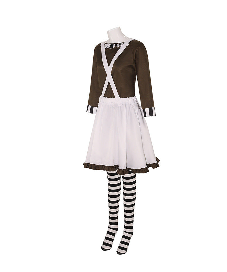 Charlie and the Chocolate Factory Cosplay Costume Chocolate Man Clown Series Halloween Performance Outfit for Men Charlie and the Chocolate Factory Cosplay Costume Chocolate Man Clown Series Halloween Performance Outfit for Men