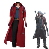 Devil May Cry 5 Dante Leather Coat Halloween Cosplay Jacket Outfit