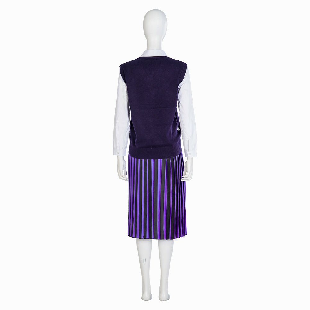 Addams Cosplay Costume Same Style Costumes Full Set School Uniform Customized Anime Rave Halloween Cos - Coscosmos Addams Cosplay Costume Same Style Costumes Full Set School Uniform Customized Anime Rave Halloween Cos - Coscosmos