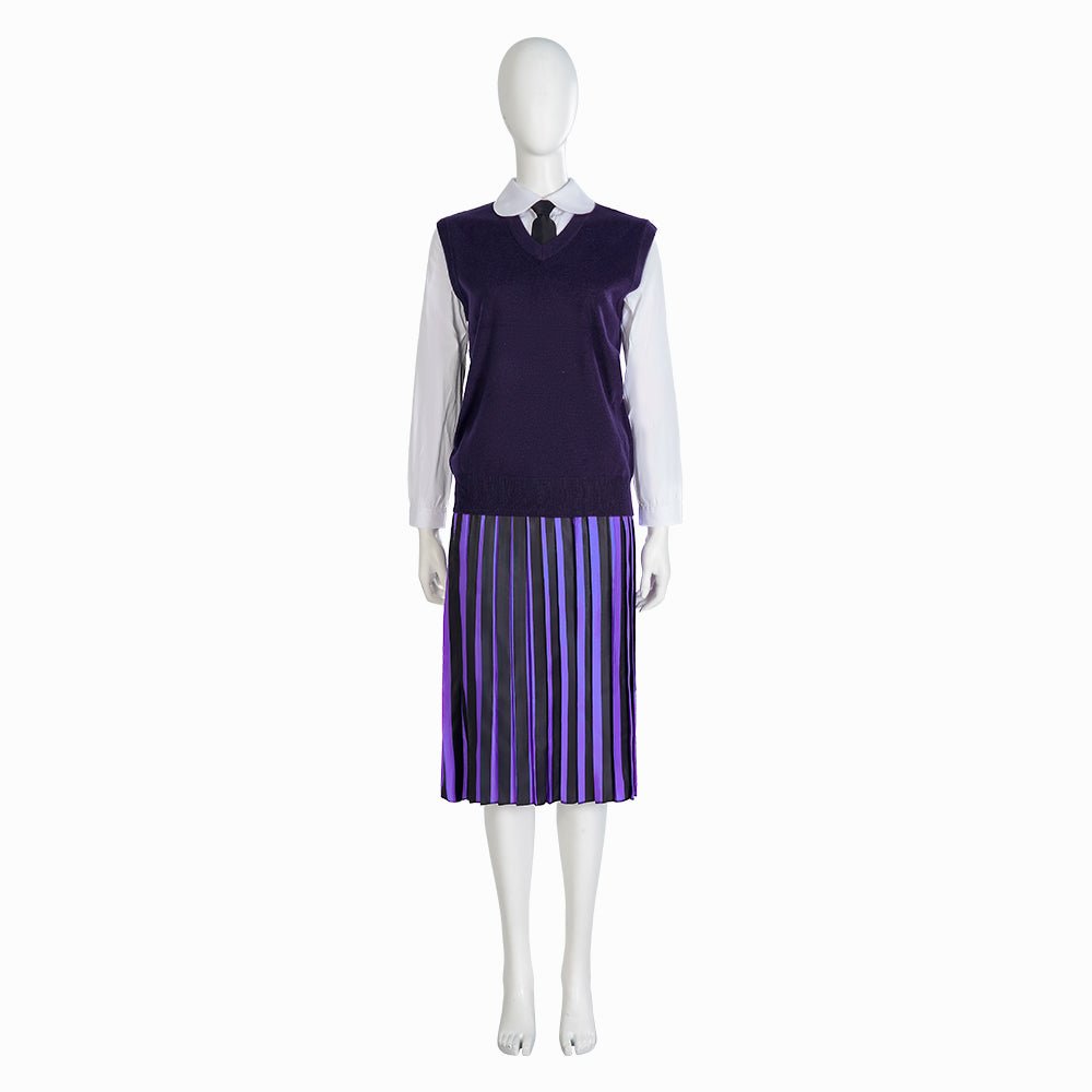 Addams Cosplay Costume Same Style Costumes Full Set School Uniform Customized Anime Rave Halloween Cos - Coscosmos Addams Cosplay Costume Same Style Costumes Full Set School Uniform Customized Anime Rave Halloween Cos - Coscosmos