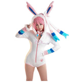 Adorable Pink and White Pokémon Cosplay Plush Sylveon Costume for Women - Coscosmos