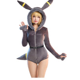 Adorable Pokemon Cosplay Plush Pajama: Vespiquen & Umbreon Costume for Women - Coscosmos