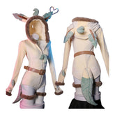 Adorable Pokemon Leafeon Plush Costume Cute Anime Cosplay Jumpsuit for Women - Coscosmos