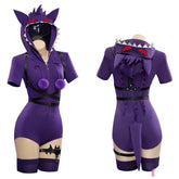 Adorable Purple Pokemon Espeon Cosplay Plush Pajamas for Women - Coscosmos