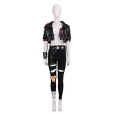 Arcane 2 Vi Black Leather Jacket - High Quality Cosplay Costume for Gamers - Coscosmos