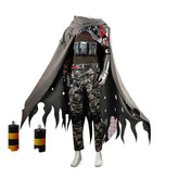 Arknights Cosplay Costume: Høderay Camo Cloak & Pants Outfit - Coscosmos