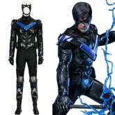 Batman: Arkham Knight Nightwing Full Set with Mask,Shoes - Premium Collectible Costume & Gear - Coscosmos