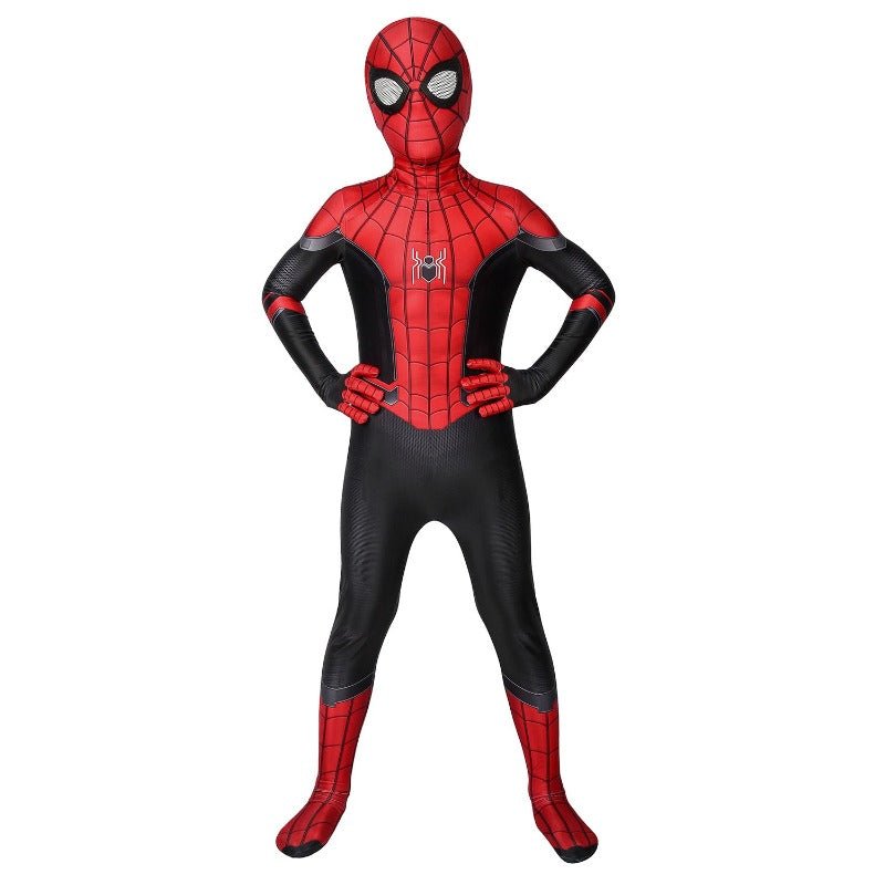 Boy's Marvel Spider - Man Zentai Suit Costume - Web - Slinging Hero Jumpsuit with Mask - Coscosmos