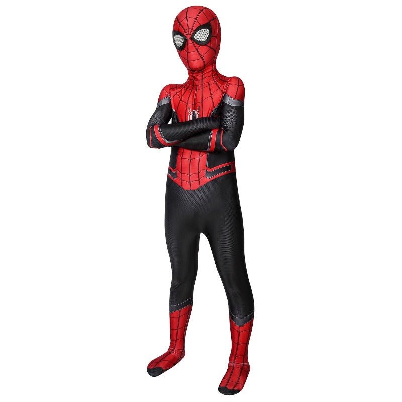 Boy's Marvel Spider - Man Zentai Suit Costume - Web - Slinging Hero Jumpsuit with Mask - Coscosmos