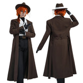 Bungo Anime Nakahara Chuuya Cosplay Costume Wig 10th Anniversary Lining Coat Pants Shirt Hat Gloves Daily Wear Halloween - Coscosmos