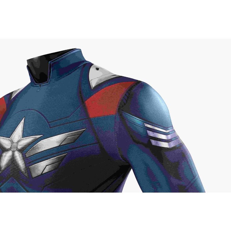 Captain America: Brave New World Sam Wilson Captain Jumpsuit Cosplay Costume - Coscosmos Captain America: Brave New World Sam Wilson Captain Jumpsuit Cosplay Costume - Coscosmos