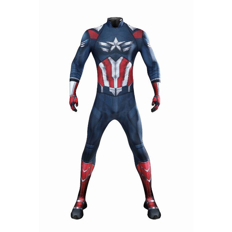 Captain America: Brave New World Sam Wilson Captain Jumpsuit Cosplay Costume - Coscosmos Captain America: Brave New World Sam Wilson Captain Jumpsuit Cosplay Costume - Coscosmos