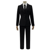 Chainsaw Man Himeno Cosplay Women's Black Suit Blazer with Twill Texture - Coscosmos
