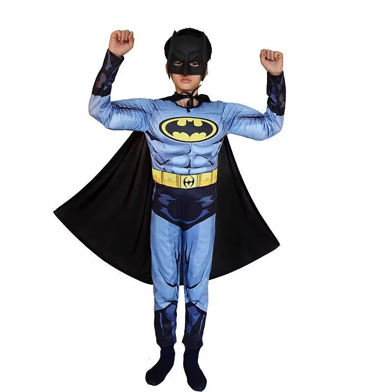 Child Bat Costume with Mask and Cape - Halloween Cosplay Jumpsuit - Coscosmos
