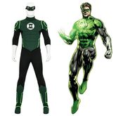 Complete Green Lantern Costume Suit - Official DC Comics Superhero Outfit with Mask - Coscosmos