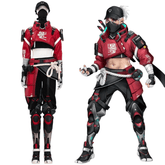 Complete Street Smart Wraith Cosplay Costume Set from Apex Legends Gold Skin Collection - Coscosmos