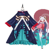 Cosmic Princess Kaguya! Princess Kaguya Yachiyo Tsukimi Japanese Sakura Print Off - Shoulder Sleeve Stage Cosplay Costume Full Set - Coscosmos