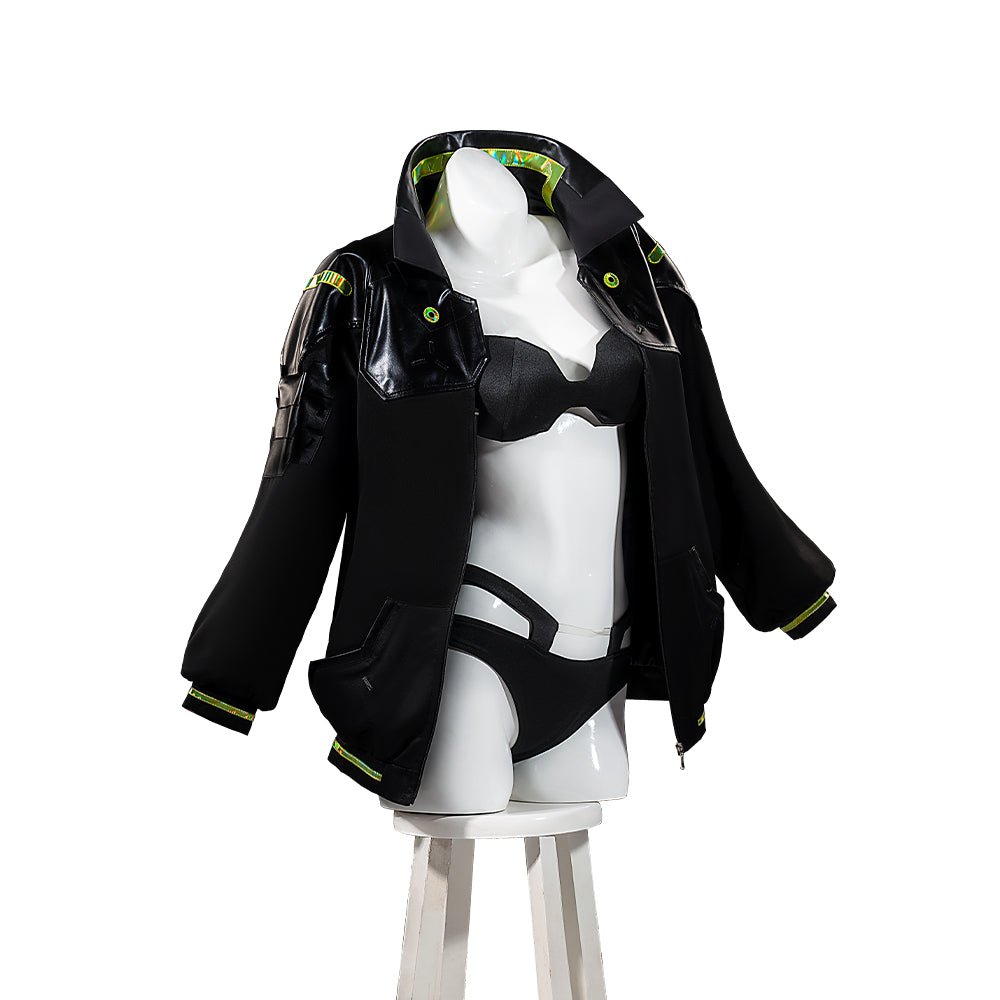 Cyberpunk Edgerunners Rebecca Black Coat Cosplay Costume for Halloween - Coscosmos Cyberpunk Edgerunners Rebecca Black Coat Cosplay Costume for Halloween - Coscosmos