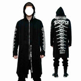 Cyberpunk Functional Men's Asymmetrical Hooded Cloak Coat - Coscosmos