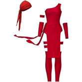 Daredevil: Elektra Natchios Red Ninja Costume Suit - Premium Cosplay Outfit - Coscosmos