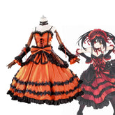 Date A Live Kurumi Tokisaki Cosplay Gothic Lolita Battle Dress Costume - Coscosmos