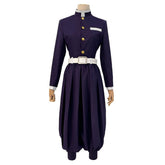 Demon Slayer: Kimetsu no Yaiba Shinobu Kocho Purple Embroidered Corps Uniform Cosplay Costume – Anime - Inspired Authentic Design for Cosplayers - Coscosmos
