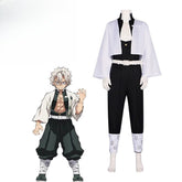 Demon Slayer Wind Hashira Sanemi Shinazugawa Cosplay Outfit with Wig - Coscosmos