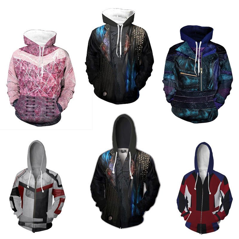 Descendants 3 Series 3D Digital Print Hoodie – Cosplay Anime Loose Jacket - Coscosmos Descendants 3 Series 3D Digital Print Hoodie – Cosplay Anime Loose Jacket - Coscosmos