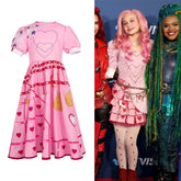 Descendants 4 Red Queen Rise Red Dress Cosplay Costume For Kids - Coscosmos