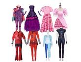 Descendants Princess Mal Series Cosplay Costume for Adults & Kids in Purple/Red/Blue/Pink - Coscosmos
