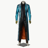 Devil May Cry 3 Vergil Cosplay Leather Trench Coat Halloween Carnival Outfit - Coscosmos