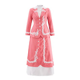 Edward Pink Cosplay Costume Outfit - Cosplay Dress, Elegant Pink Skirt Set - Coscosmos