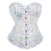 Emily British - Style Printed White Corset Bustier Top Fashion Little Dress - Cosplay Costume - Coscosmos
