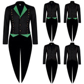 European and American Medieval Foreign Trade Men's Gothic Suit Stage Performance Costume Retro Long Tail Coat - Coscosmos