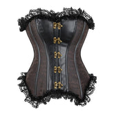 European Medieval Gothic Lace - Trimmed Women's Waist - Cinching Corset for Cosplay - Coscosmos