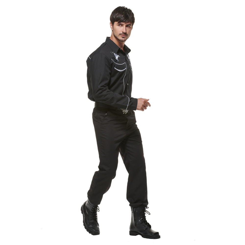 Factory Stock Western Cowboy Shirt Halloween Costume for Adult Drama and Bar Party - Coscosmos Factory Stock Western Cowboy Shirt Halloween Costume for Adult Drama and Bar Party - Coscosmos