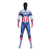 Falcon Captain America White Blue Suit - Movie Cosplay Costume - Coscosmos