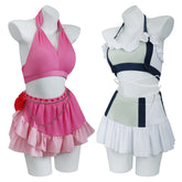 Final Fantasy VII Rebirth Cosplay Costume - Aerith Gainsborough & Tifa Lockhart Swimsuit Version Anime Game Cos Full Set - Coscosmos