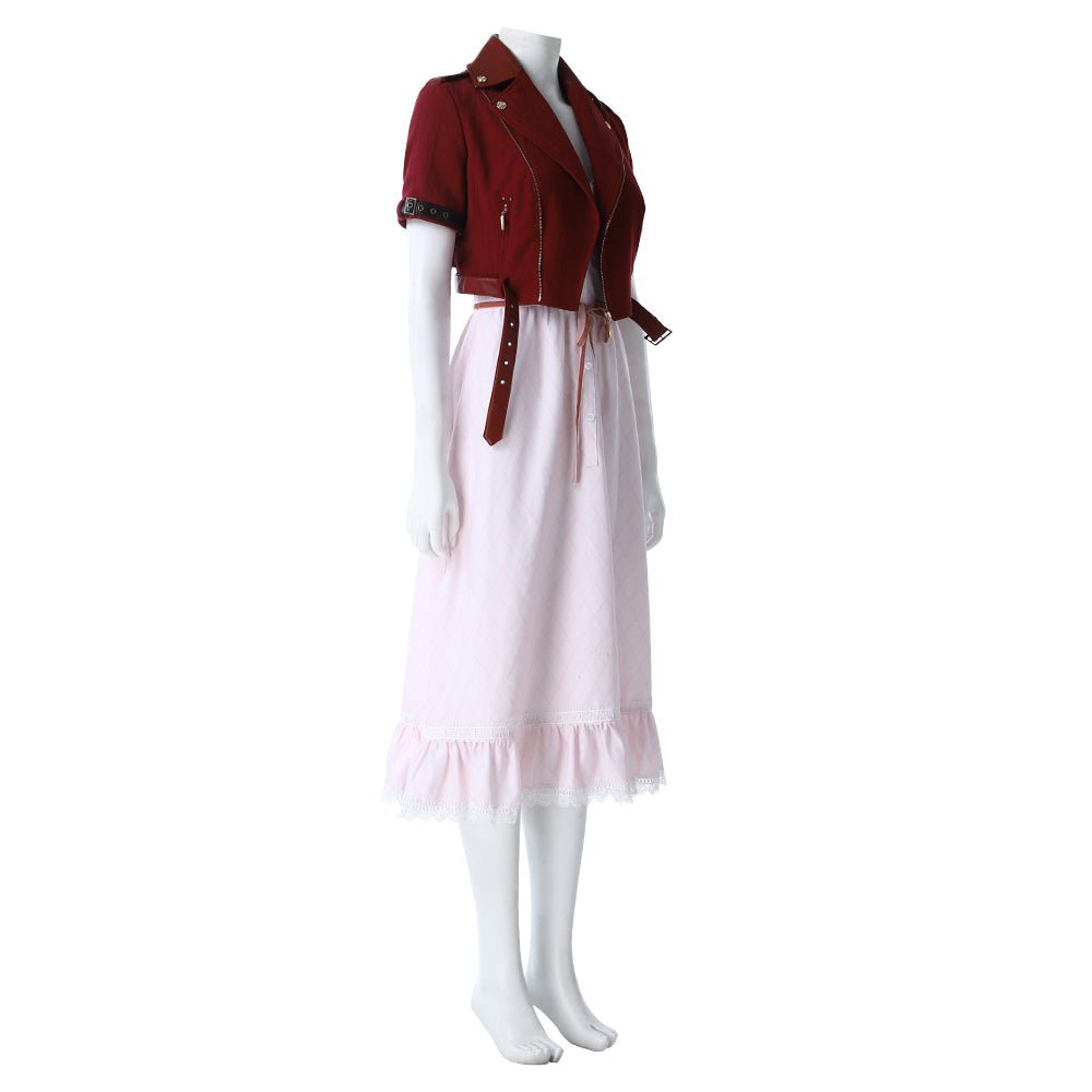 Final Fantasy VII Remake Aerith Gainsborough Cosplay Costume - High Quality Game Outfit - Coscosmos Final Fantasy VII Remake Aerith Gainsborough Cosplay Costume - High Quality Game Outfit - Coscosmos
