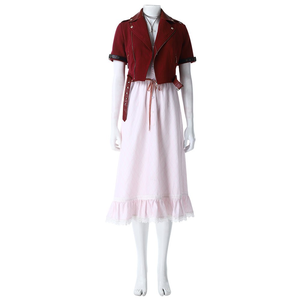 Final Fantasy VII Remake Aerith Gainsborough Cosplay Costume - High Quality Game Outfit - Coscosmos Final Fantasy VII Remake Aerith Gainsborough Cosplay Costume - High Quality Game Outfit - Coscosmos